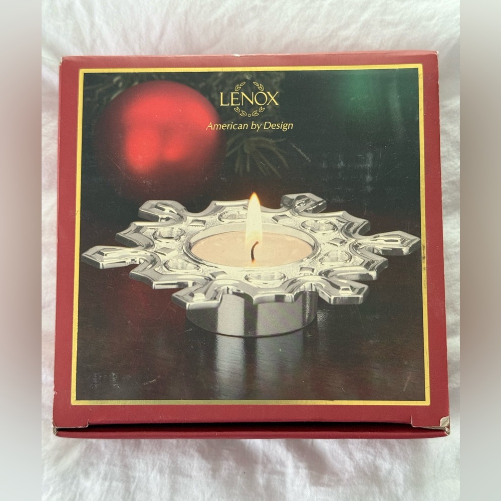 Lenox Silver Plated Snowflake Votive